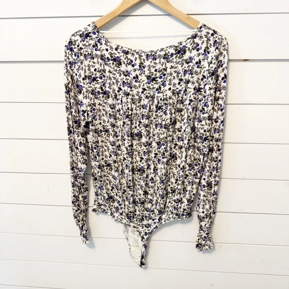 NWTs Free People | Intimately free people Kaya Printed Floral Bodysuit Medium